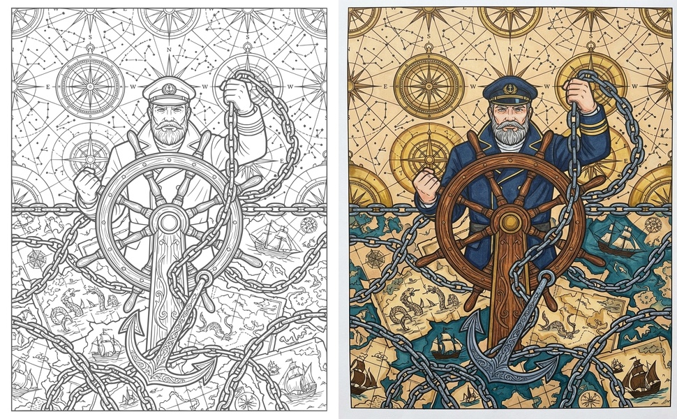 Mandala artwork - Captain at the Helm