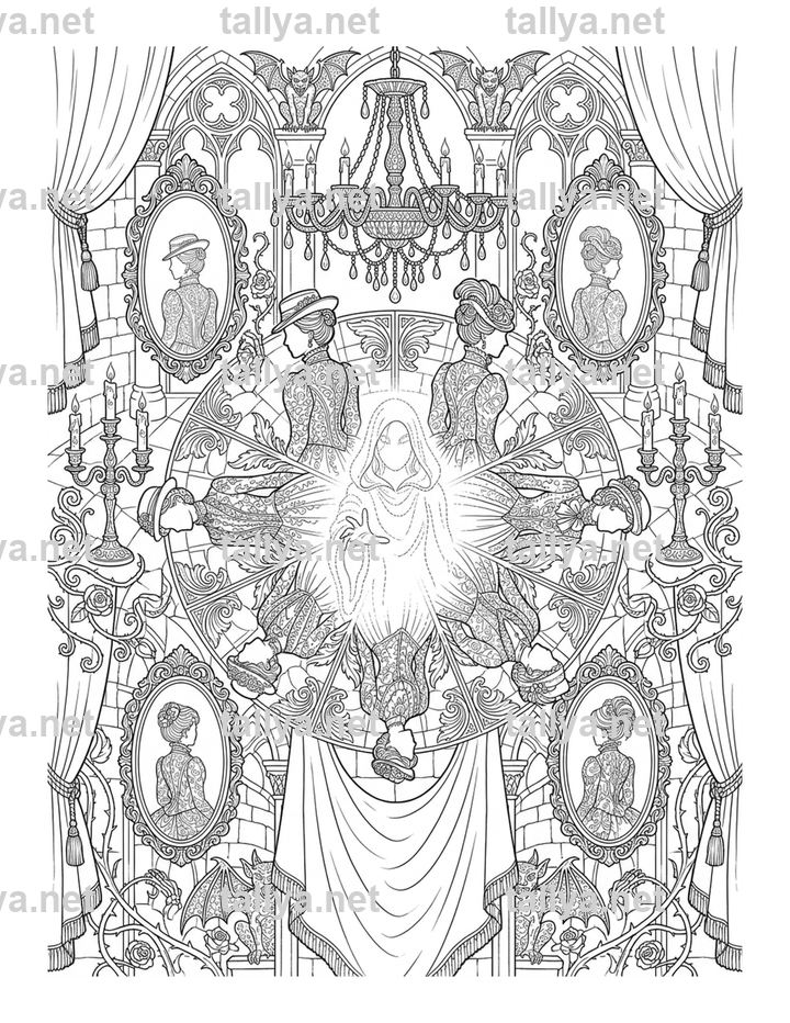 The Invisible — Forty Shadows mandala coloring page