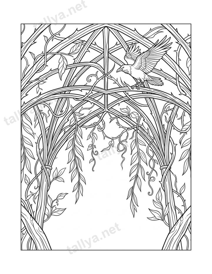 Raven & Arching Vines